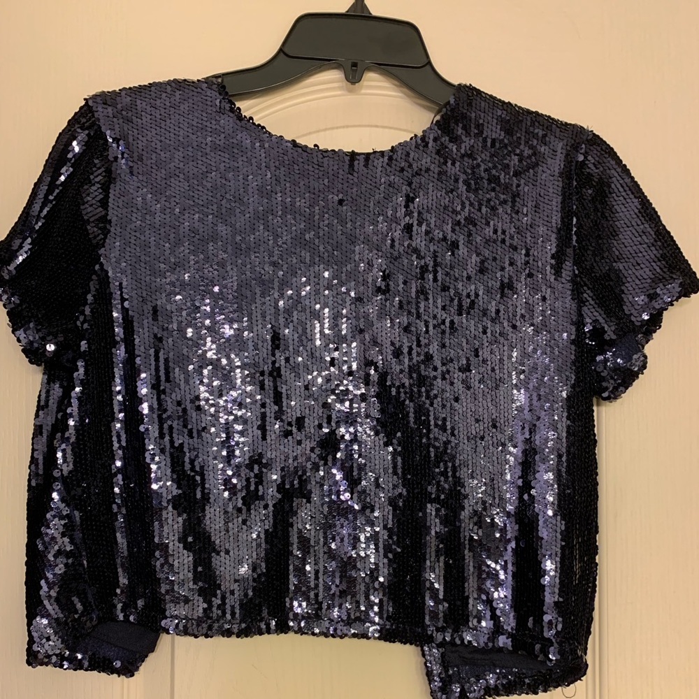 Revolve Sequin Crop Top